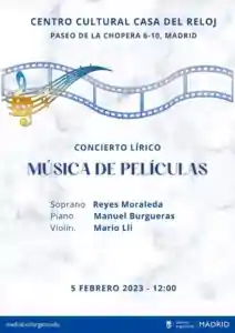 Música de películas. Concierto lírico por Reyes Moraleda.