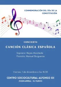 Concierto Canción Clásica Española. Conmemoración de Día de la Constitución